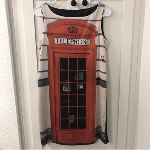 Moschino style London Telephone Booth Dress Size 4